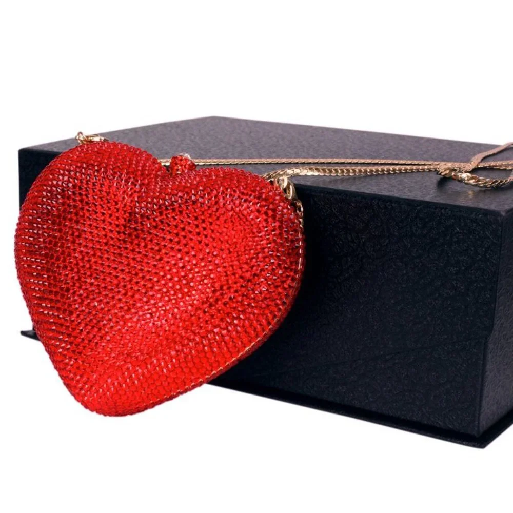 NEW Sparkling Bling Swarovski Crystal Rhinestone Valentine Heart Purse +… - Picture 16 of 16